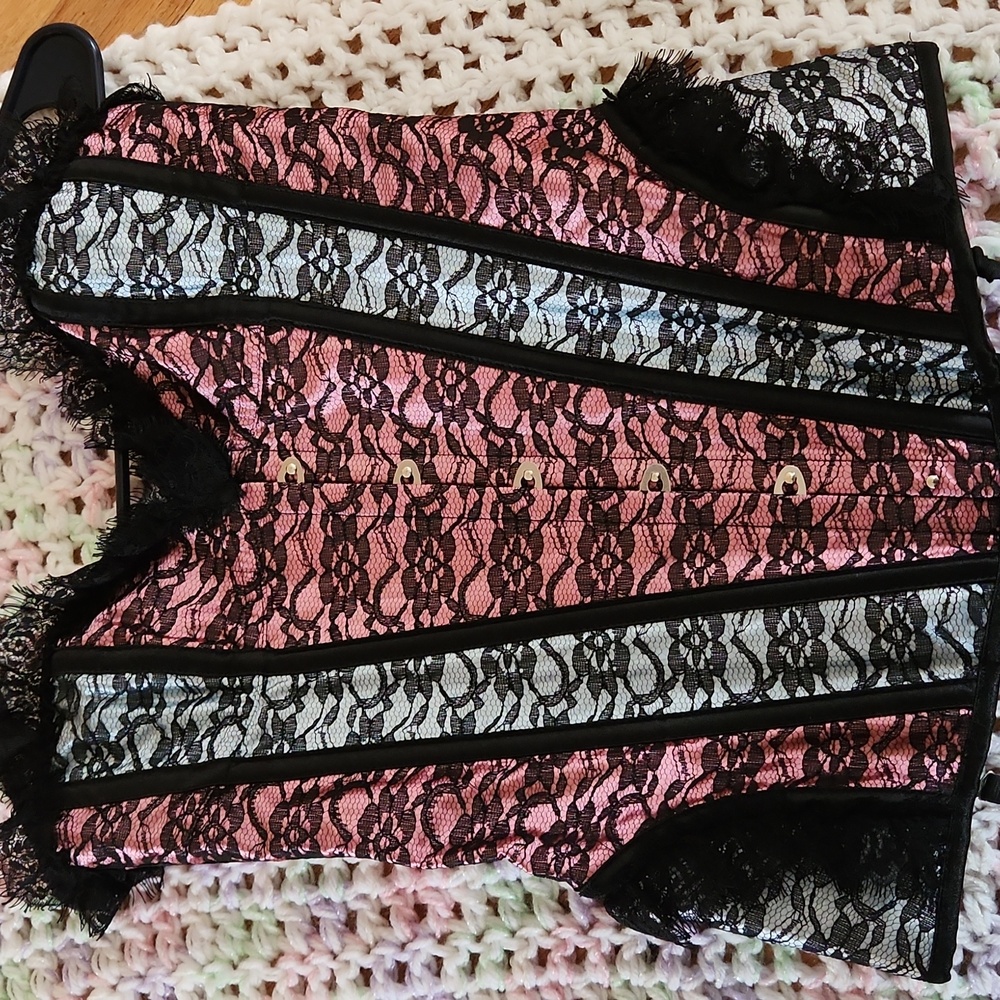Pink and Black Corset NWT